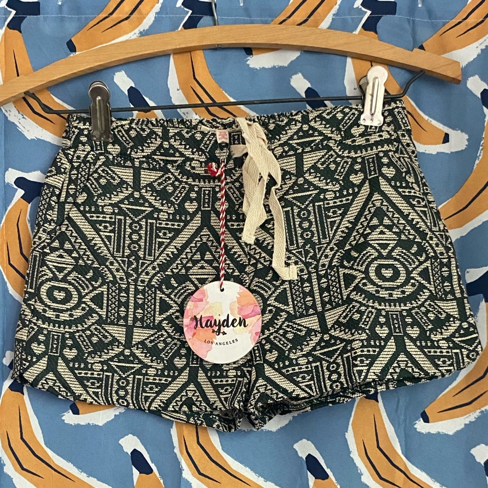 Hayden Girls -  Black and White Patterned Shorts